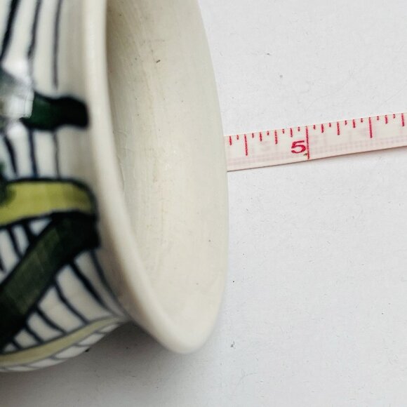 Studio Art Pottery Vase Signed Floral Blue Iris Home Decor - Picture 7 of 7